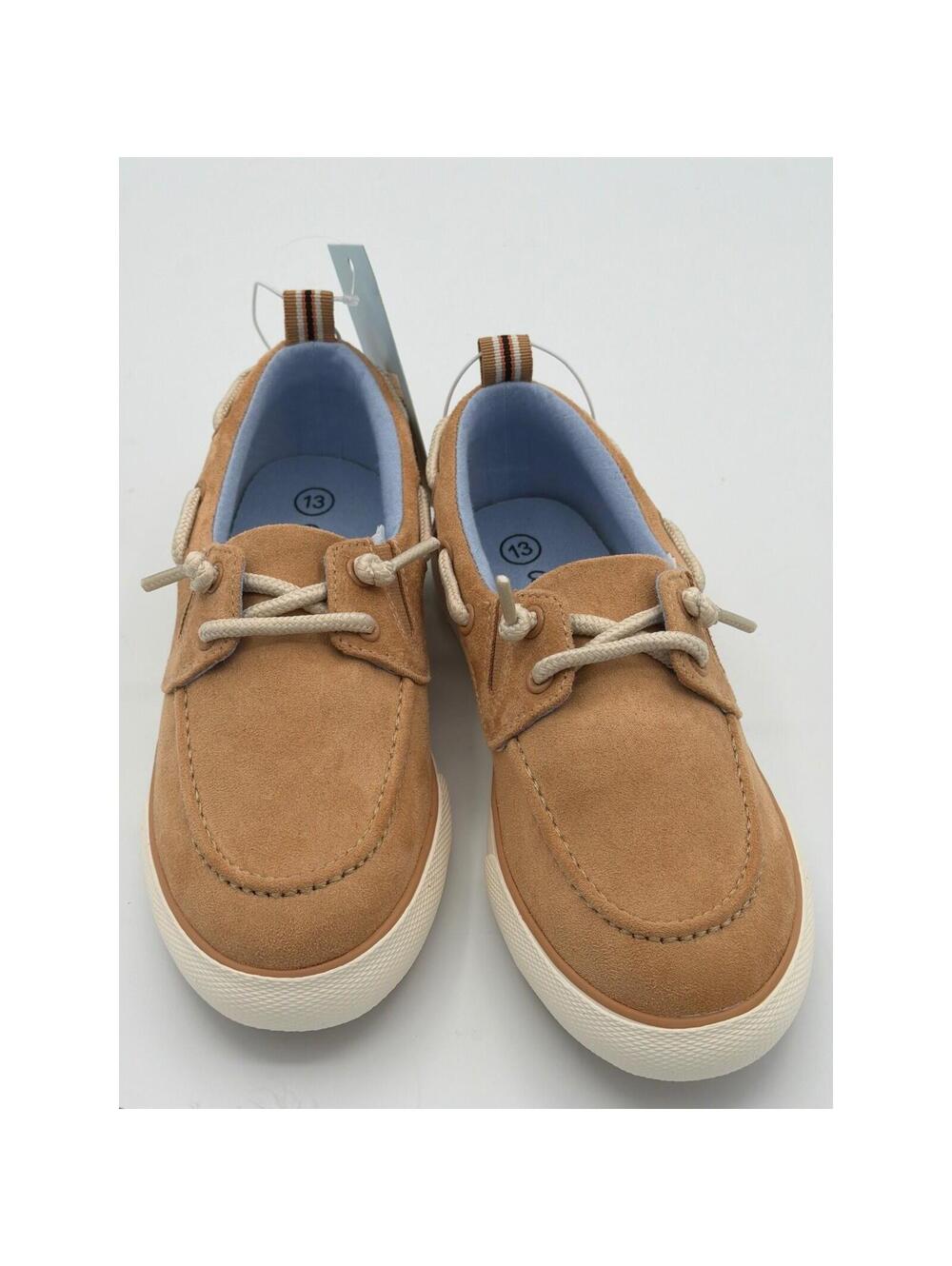 Cat & Jack Kids Reece Boat Shoe Sneakers Beige Tan Size 13 NIB